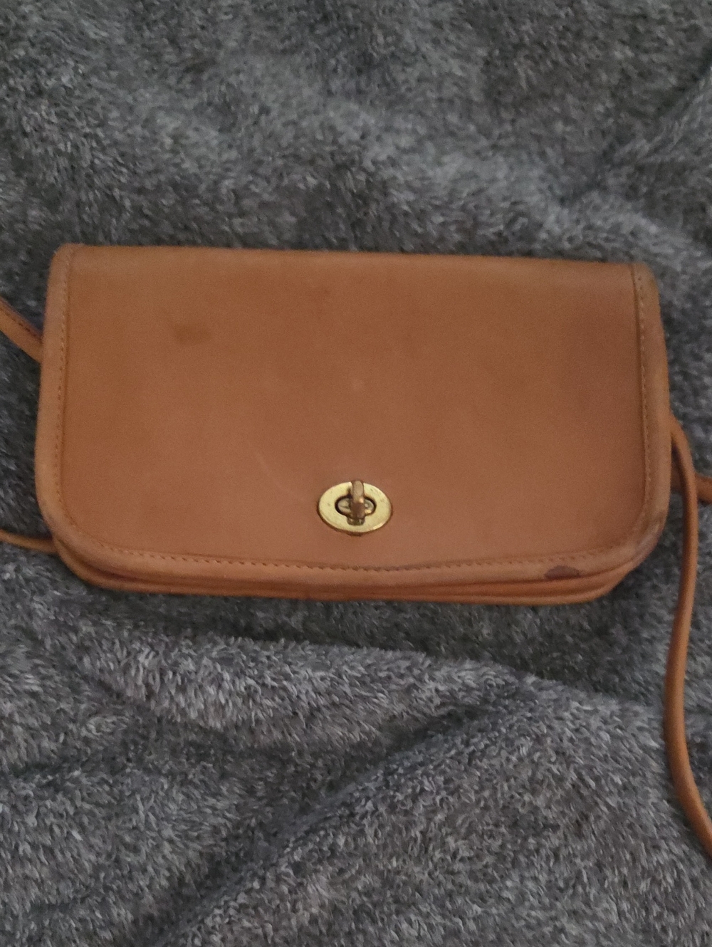 Classic Tan Leather Crossbody Bag